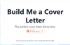 Build Me A Cover Letter