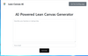 Lean Canvas AI