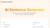 AI Sentence Generator