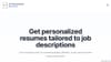 AI Personalized Resumes