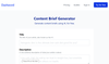 Content brief generator