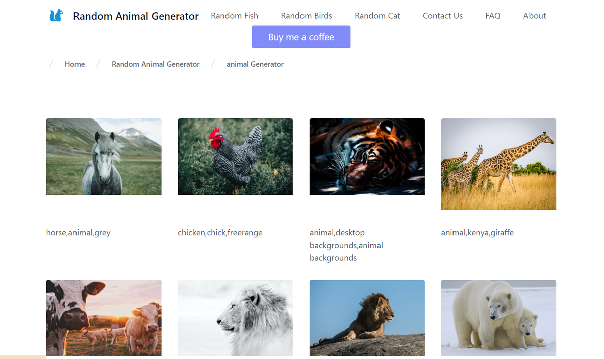 RANDOM ANIMAL GENERATOR