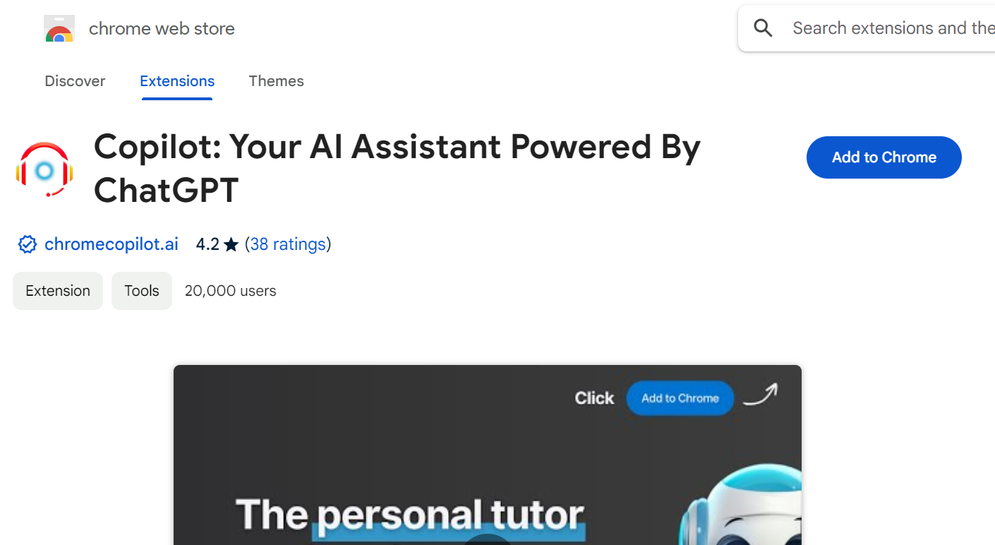 Copilot for chrome